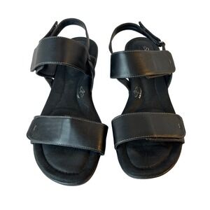 Soft Style by Hush Puppies Black Comfort Walking Sandals Soft Delight 11 M